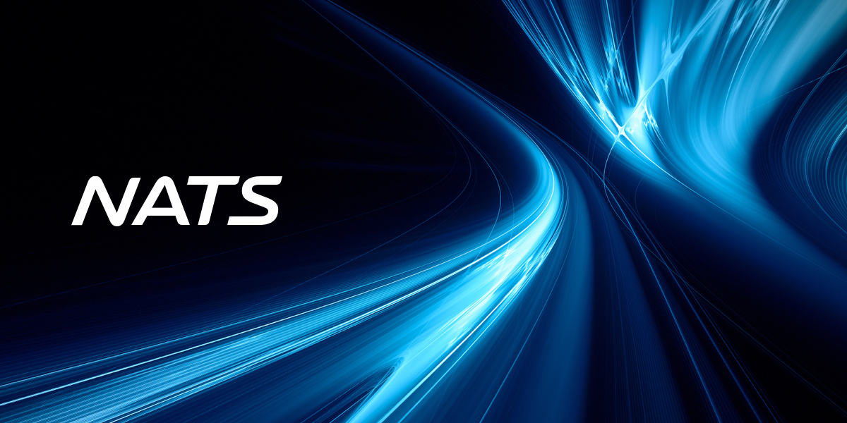 NATS_MAIN NATS logo with blue flowlines